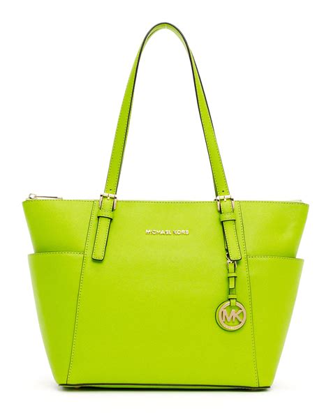 michael kors lime|Michael Kors green tote bags.